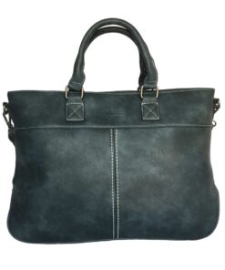 Elegant Stitched Vivace Laptop Bag - Navy