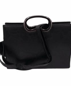 Elegant Tote Handbag for Women - Double-Compartment Ladies' Shoulder Bag - Black