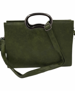 Elegant Tote Handbag for Women - Double-Compartment Ladies' Shoulder Bag - Green