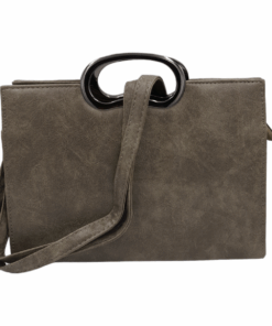 Elegant Tote Handbag for Women - Double-Compartment Ladies' Shoulder Bag - Grey