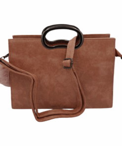 Elegant Tote Handbag for Women - Double-Compartment Ladies' Shoulder Bag - Pink