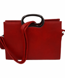 Elegant Tote Handbag for Women - Double-Compartment Ladies' Shoulder Bag - Red