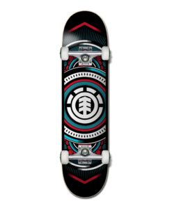 Element Hatched Complete Skateboard - Red/Blue - 8 X 3.75 Street