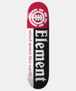 Element Section Skateboard Deck - Black/White/Red - 7.5 X 31 Street