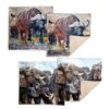 Elephant and Buffalo Luxury Scatter Covers By Delene Lambert - Set of 4