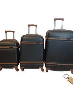 Elite Traveler: Premium Bullet Luggage Collection with a Smte Keyring - Black