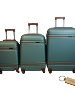 Elite Traveler: Premium Bullet Luggage Collection with a Smte Keyring - Green