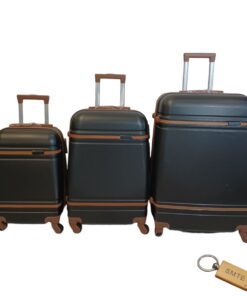 Elite Traveler: Premium Bullet Luggage Collection with a Smte Keyring - Light brown