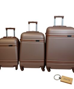 Elite Traveler: Premium Bullet Luggage Collection with a Smte Keyring - Rose gold