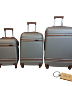 Elite Traveler: Premium Bullet Luggage Collection with a Smte Keyring - Silver