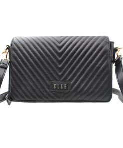 ELLE Crossbody Chevron Quilted Flap Closure Bag