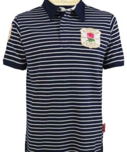 Ellis Rugby - Men's England International Rugby Shirt Vintage Polo - Navy - S