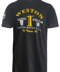 Ellis Rugby - Men's Heritage Northampton Saints T-Shirt Rugby Union - Black - XL