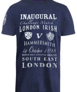 Ellis Rugby - Men's London Irish RFC T-Shirt Exiles Match - Navy - L