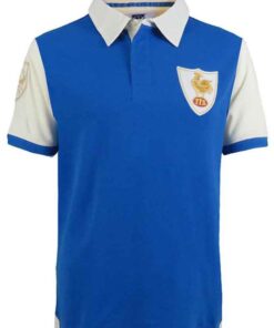 Ellis Rugby - Men's Retro France Rugby Polo Maillot de Rugby France - Blue - S