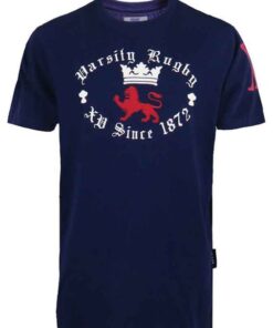 Ellis Rugby - Men's Retro Varsity Rugby T-Shirt Vintage Navy - Navy - L