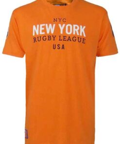Ellis Rugby - Men's T-Shirt New York Rugby League Orange - Orange - L