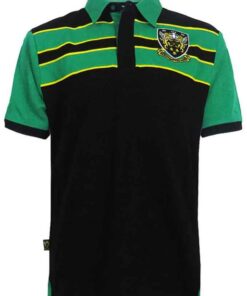 Ellis Rugby - Men's Vintage Northampton Saints Rugby Polo Shirt - Black - S