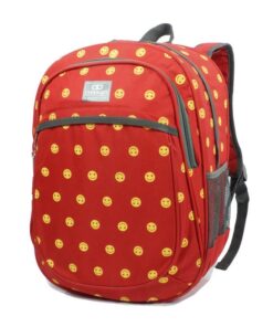 Emoji School Backpack Smile 20L - Red