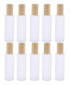 Empty Frosted Glass Bottles 30ml Pack of 10 for DIY Beauty Products/travel - Transparent