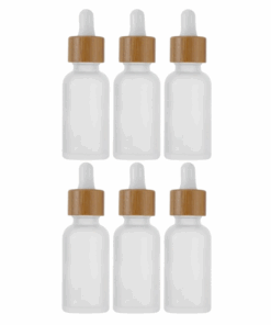 Empty Glass Dropper Bottles 15ml Pack of 6 for DIY Beauty Products - Clear 15ml
