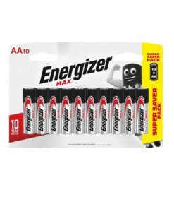 Energizer 1.5v MAX Alkaline AA Battery Card 10