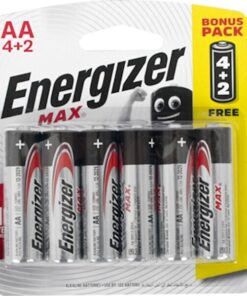 Energizer 1.5v MAX Alkaline AA Battery Card 4+2 Free