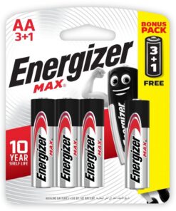 Energizer E91BP3+1 1.5V MAX Alkaline AA Card 3+1 Free