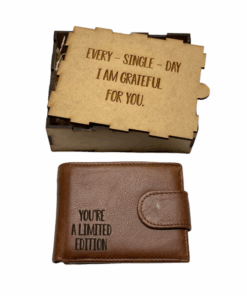 Engraved Men's Leather Wallet - You're a limited edition