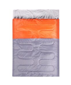 Envelope Style Double Sleeping Bag Camping Sleeping Bag for Couple Lovers - Orange