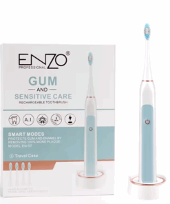 ENZO Waterproof Electric Toothbrush with 4 Brush Heads