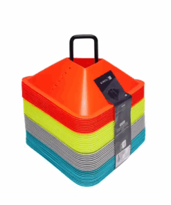 Essential Pack Of 40 Flat Markers - 4 Colours Yellow, Orange, Grey, Blue