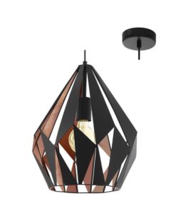 Eurolux - Carton1 Pendant 310mm Black/Copper