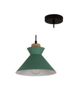 Eurolux - Charlotte Pendant 255mm Green/Wood