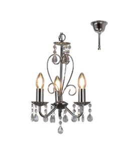 Eurolux - Cleo 3 Arm Chrome Chandelier