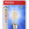 Eurolux LED Filament A60 E27 4w Warm White