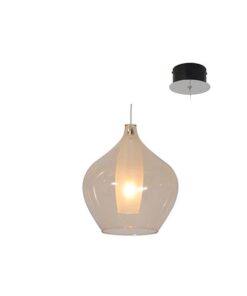 Eurolux - Nebula Pendant 1LT Electroplating Amber Frosted Inner Glass