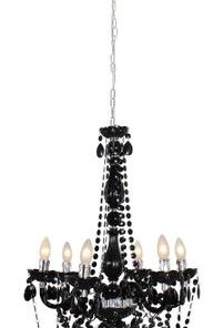 Eurolux - Octave Chandelier 6 Litre - Acrylic Black