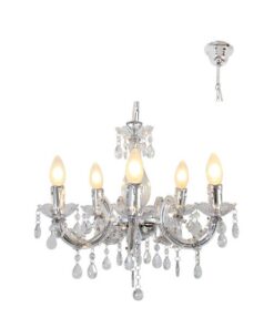 Eurolux - Odile Chandelier 5LT Acrylic Clear