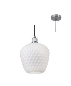 Eurolux - Oslo Pendant 180mm White Glass