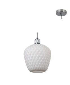 Eurolux - Oslo Pendant 250mm White Glass