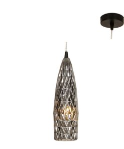 Eurolux - Pendant - 95mm - Black/Smokey Grey Glass - 2 Pack