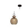 Eurolux - Pendant Glass 200 E27 Copper/Cognac