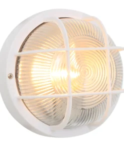 Eurolux Plastic Bulkhead Round With Grid White