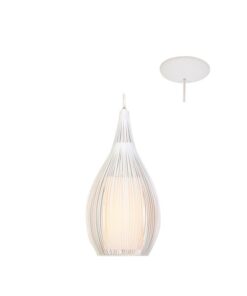 Eurolux - Razoni Pendant Steel/Glass White