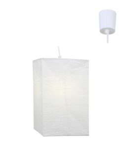 Eurolux - Rice Paper - Square - Pendant - 220mm - White - 3 Pack
