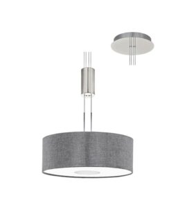 Eurolux - Romao 1100 x 380 Grey Fabric Round