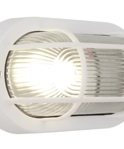 Eurolux Small oval plastic bulkhead with grid white