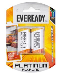 Eveready Platinum Alkaline C Batteries (Pack of 2) - 1.5V