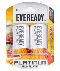 Eveready Platinum Alkaline D Batteries (Pack of 2)